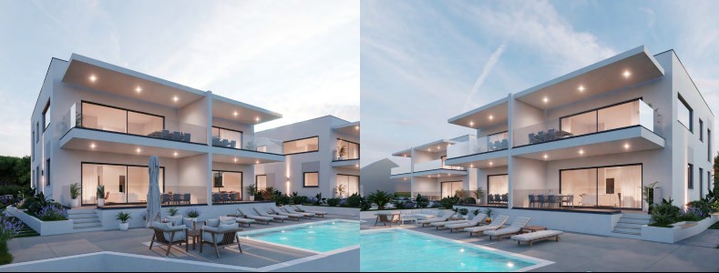 Luksuzni apartmani u modernoj vili, otok Pag